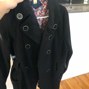 Black peacoat